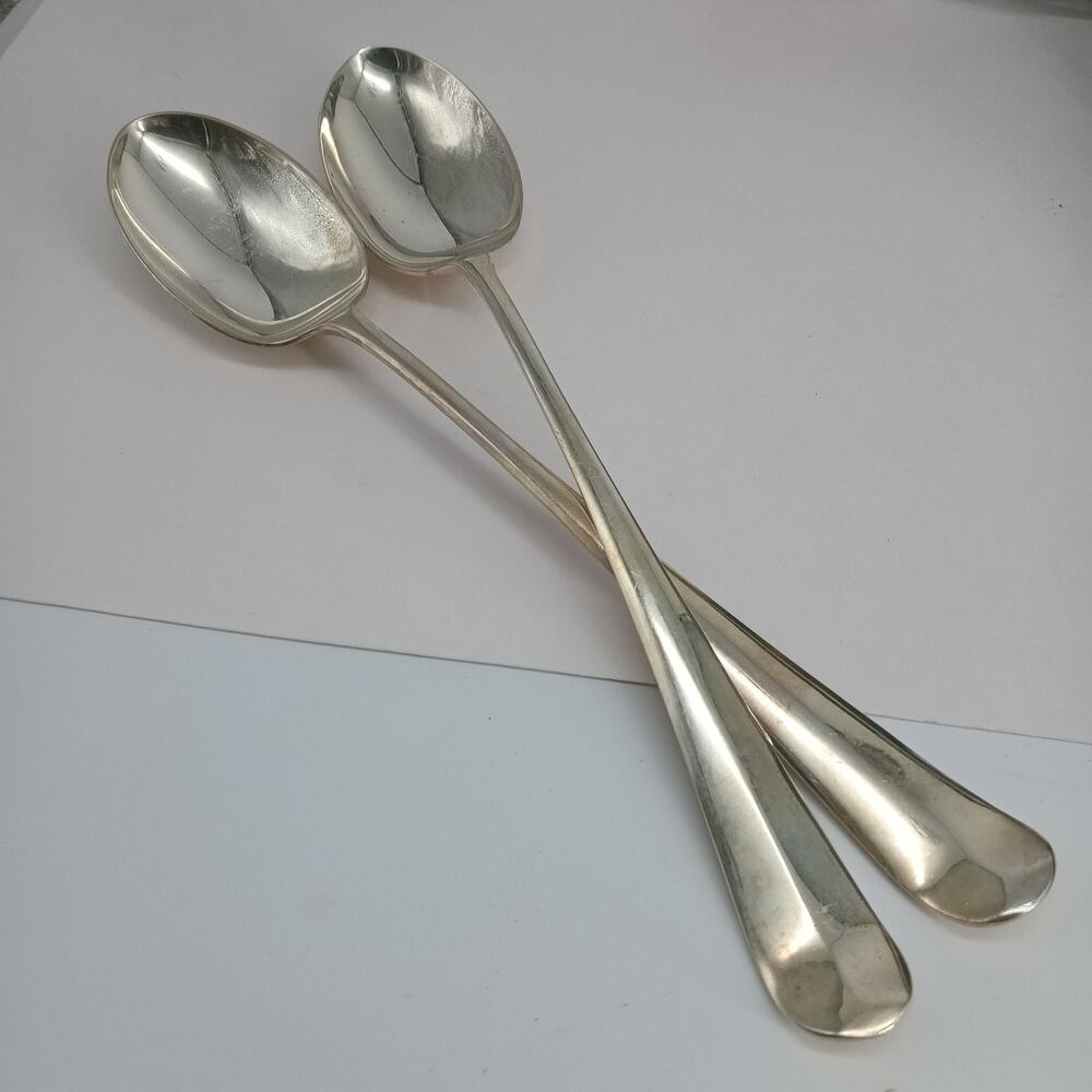 1+1 Serving Spoons 13" Sheffield England Silverplate 1 Marked Other Marked G.48